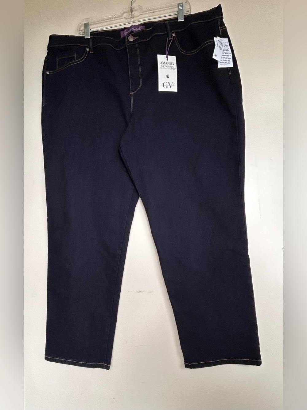 Gloria Vanderbilt Amanda Women’s High Rise Stretch Tapered Leg Jeans 22W